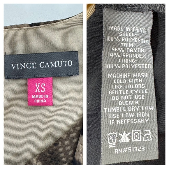 Vince Camuto Python Print Sleeveless Twist Front Fitted Career Dressy Blouse - Picture 14 of 16